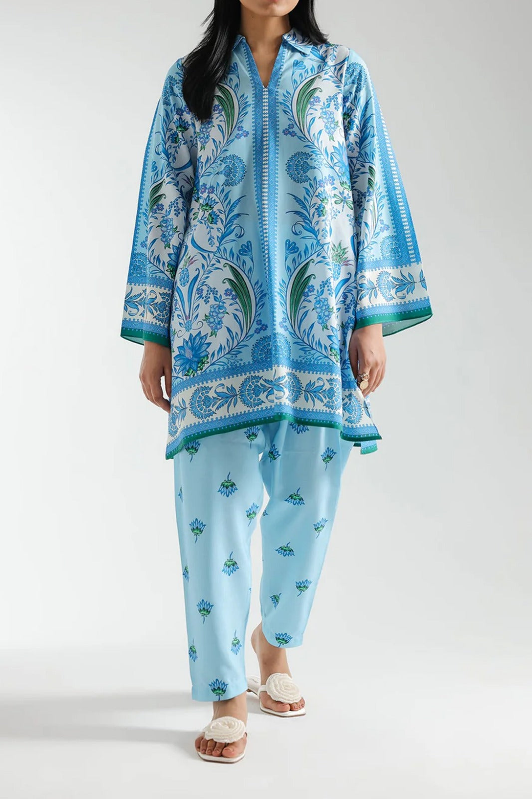 Stitched 2 piece printed shirt and trouser VK-109