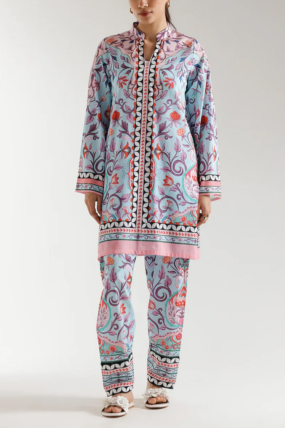Stitched 2 piece printed shirt and trouser VK-114