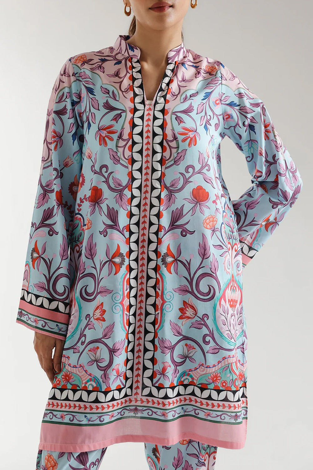 Stitched 2 piece printed shirt and trouser VK-114